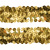 Тесьма с пайетками D16, шир. 30 мм/уп. 25+/-1 м, цвет золото - купить в Нефтекамске. Цена: 1 087.39 руб.