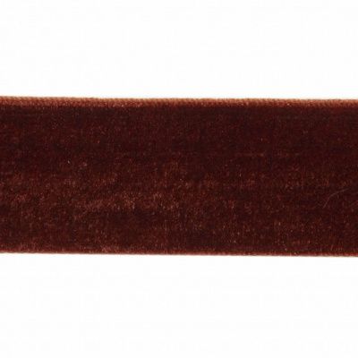 Лента бархатная нейлон, шир.25 мм, (упак. 45,7м), цв.120-шоколад - купить в Нефтекамске. Цена: 981.09 руб.