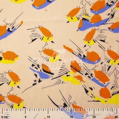 Плательная ткань "Софи" 14.1, 75 гр/м2, шир.150 см, принт птицы - купить в Нефтекамске. Цена 241.49 руб.
