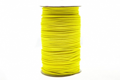0370-1301-Шнур эластичный 3 мм, (уп.100+/-1м), цв.110 - желтый - купить в Нефтекамске. Цена: 459.62 руб.