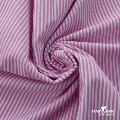 Ткань сорочечная Полоска Кенди, 115 г/м2, 58% пэ,42% хл, шир.150 см, цв.1-розовый, (арт.110) - купить в Нефтекамске. Цена 306.69 руб.