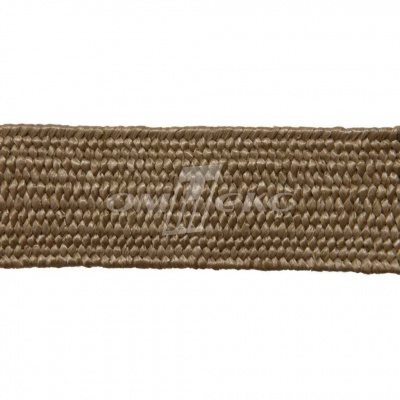 Тесьма отделочная полипропиленовая плетеная эластичная #2, шир. 40мм, цв.- соломенный - купить в Нефтекамске. Цена: 50.99 руб.