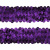 Тесьма с пайетками 12, шир. 30 мм/уп. 25+/-1 м, цвет фиолет - купить в Нефтекамске. Цена: 1 098.48 руб.