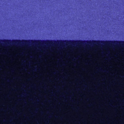 Бархат стрейч №14, 240 гр/м2, шир.160 см, (2,6 м/кг), цвет т.синий - купить в Нефтекамске. Цена 740.88 руб.