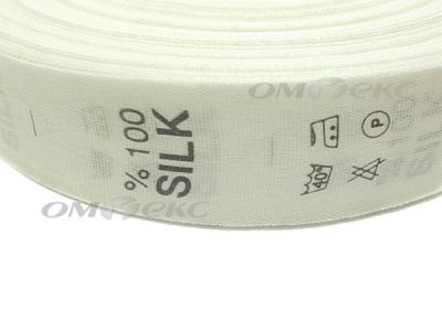 Состав и уход за тк.100% Silk (1000 шт) - купить в Нефтекамске. Цена: 520.46 руб.