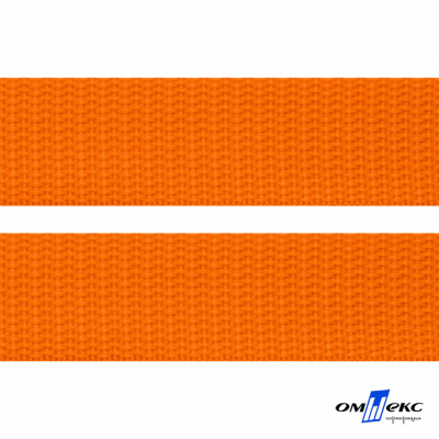 Оранжевый- цв.523 -Текстильная лента-стропа 550 гр/м2 ,100% пэ шир.25 мм (боб.50+/-1 м) - купить в Нефтекамске. Цена: 405.80 руб.