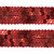 Тесьма с пайетками 3, шир. 20 мм/уп. 25+/-1 м, цвет красный - купить в Нефтекамске. Цена: 778.19 руб.