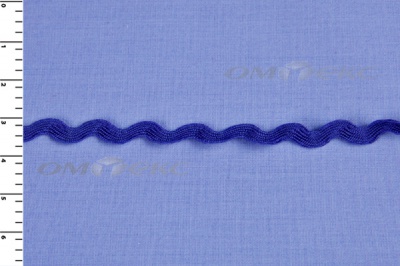 Тесьма плетеная "Вьюнчик"/синий - купить в Нефтекамске. Цена: 40.72 руб.