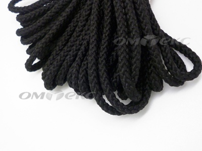Шнур В-035 4 мм круп.плетение 100 м черный - купить в Нефтекамске. Цена: 156.40 руб.