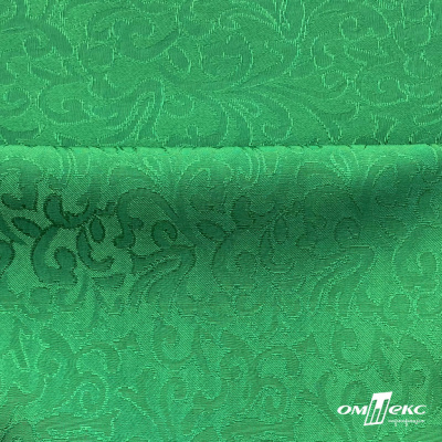 Ткань жаккард королевский, 100% полиэстр 180 г/м 2, шир.150 см, цв-зеленый - купить в Нефтекамске. Цена 293.39 руб.