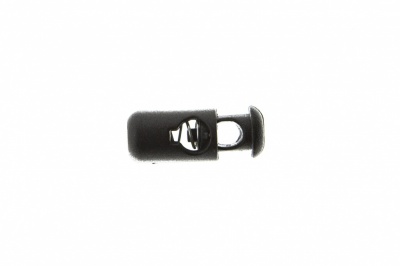 8108 Фиксатор пластиковый "Бочонок", 20х8 мм, цвет чёрный - купить в Нефтекамске. Цена: 1.29 руб.
