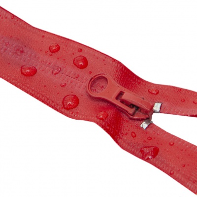 Молния водонепроницаемая PVC Т-7, 20 см, неразъемная, цвет (820)-красный - купить в Нефтекамске. Цена: 21.56 руб.