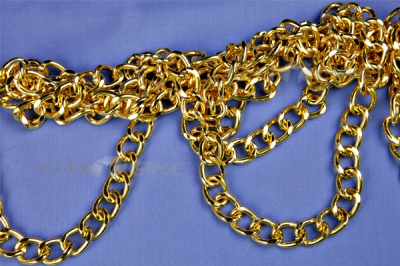Цепь металл декоративная №11 (17*13) золото (10+/-1 м)  - купить в Нефтекамске. Цена: 1 341.87 руб.