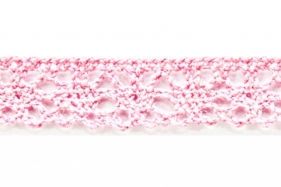 Тесьма кружевная 0621-1607, шир. 15 мм/уп. 20+/-1 м, цвет 096-розовый - купить в Нефтекамске. Цена: 302.42 руб.