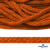 Шнур плетеный d-6 мм, 70% хлопок 30% полиэстер, уп.90+/-1 м, цв.1066-апельсин - купить в Нефтекамске. Цена: 588 руб.