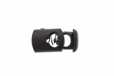 8021 Фиксатор пластиковый "Цилиндр", 20х10 мм, цвет чёрный - купить в Нефтекамске. Цена: 1.29 руб.