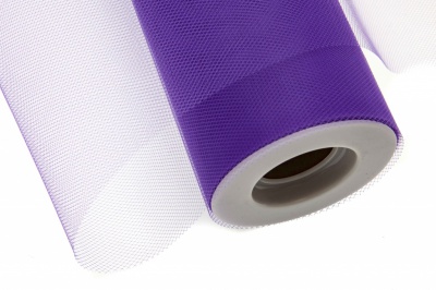 Фатин в шпульках 16-85, 10 гр/м2, шир. 15 см (в нам. 25+/-1 м), цвет фиолетовый - купить в Нефтекамске. Цена: 100.69 руб.