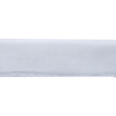 Лента бархатная нейлон, шир.12 мм, (упак. 45,7м), цв.01-белый - купить в Нефтекамске. Цена: 457.61 руб.