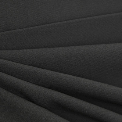 Костюмная ткань "Элис", 220 гр/м2, шир.150 см, цвет чёрный - купить в Нефтекамске. Цена 308 руб.