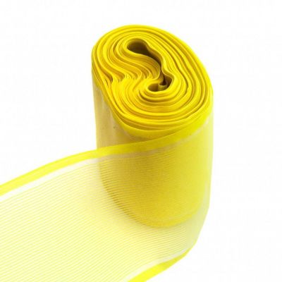 Лента капроновая, шир. 80 мм/уп. 25 м, цвет жёлтый - купить в Нефтекамске. Цена: 19.77 руб.