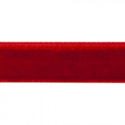 Лента бархатная нейлон, шир.12 мм, (упак. 45,7м), цв.45-красный - купить в Нефтекамске. Цена: 392 руб.