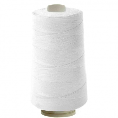 Швейные нитки (армированные) 28S/2, нам. 2 500 м, цвет белый - купить в Нефтекамске. Цена: 148.95 руб.