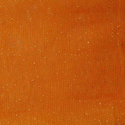 Сетка Глиттер, 24 г/м2, шир.145 см., оранжевый - купить в Нефтекамске. Цена 117.24 руб.