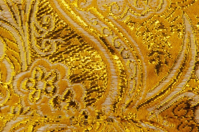 Ткань костюмная жаккард №12, 140 гр/м2, шир.150см, цвет жёлтый - купить в Нефтекамске. Цена 383.29 руб.