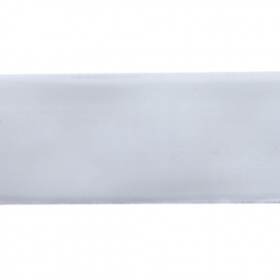 Лента бархатная нейлон, шир.25 мм, (упак. 45,7м), цв.01-белый - купить в Нефтекамске. Цена: 981.09 руб.