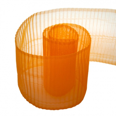 Лента капроновая "Гофре", шир. 110 мм/уп. 50 м, цвет оранжевый - купить в Нефтекамске. Цена: 26.93 руб.