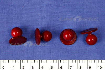 Пуговица поварская "Пукля", 10 мм, цвет красный - купить в Нефтекамске. Цена: 2.28 руб.