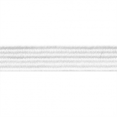 Резиновые нити с текстильным покрытием, шир. 6 мм (182 м/уп), цв.-белый - купить в Нефтекамске. Цена: 705.59 руб.