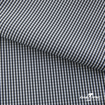 Ткань сорочечная Клетка Виши, 115 г/м2, 58% пэ,42% хл, шир.150 см, цв.6-черный, (арт.111) - купить в Нефтекамске. Цена 306.69 руб.