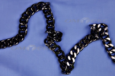 Цепь металл декоративная №9 (13,5*16,5) черная (10+/-1 м)  - купить в Нефтекамске. Цена: 808.92 руб.