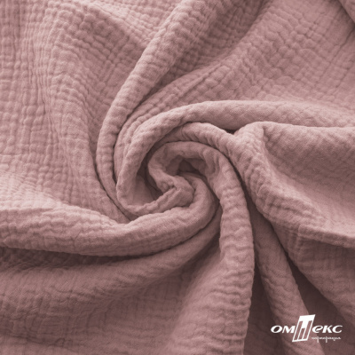 Ткань Муслин, 100% хлопок, 125 гр/м2, шир. 135 см   Цв. Пудра Розовый   - купить в Нефтекамске. Цена 388.08 руб.