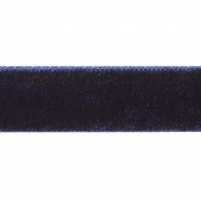 Лента бархатная нейлон, шир.12 мм, (упак. 45,7м), цв.180-т.синий - купить в Нефтекамске. Цена: 411.60 руб.