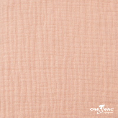 Ткань Муслин, 100% хлопок, 125 гр/м2, шир. 140 см #201 цв.(18)-розовый персик - купить в Нефтекамске. Цена 464.97 руб.