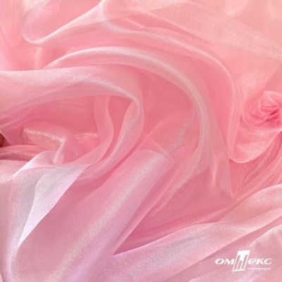Ткань органза, 100% полиэстр, 28г/м2, шир. 150 см, цв. #47 розовая пудра - купить в Нефтекамске. Цена 86.24 руб.