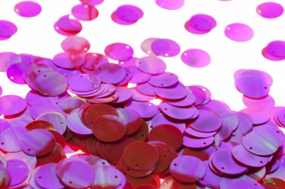 Пайетки "ОмТекс" россыпью,CREAM,круг 20 мм/упак.50+/-2 гр, цв. 15-розовый - купить в Нефтекамске. Цена: 80.93 руб.