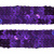 Тесьма с пайетками 12, шир. 20 мм/уп. 25+/-1 м, цвет фиолет - купить в Нефтекамске. Цена: 778.19 руб.