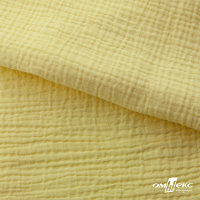 Ткань Муслин, 100% хлопок, 125 гр/м2, шир. 135 см (12-0824) цв.лимон нюд - купить в Нефтекамске. Цена 337.25 руб.