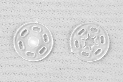 Кнопки пришивные пластиковые 15 мм, блистер 24шт, цв.-прозрачные - купить в Нефтекамске. Цена: 68.79 руб.
