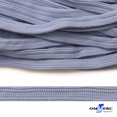 Шнур плетеный (плоский) d-12 мм, (уп.90+/-1м), 100% полиэстер, цв.259 - голубой - купить в Нефтекамске. Цена: 8.62 руб.