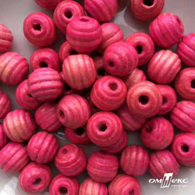 0309-Бусины деревянные "ОмТекс", 16 мм, упак.50+/-3шт, цв.023-розовый - купить в Нефтекамске. Цена: 62.22 руб.