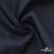 Ткань костюмная "Джинс" с начесом, 320 г/м2, 80% хлопок 20%полиэстер, шир. 160 см, т.синий - купить в Нефтекамске. Цена 492.24 руб.
