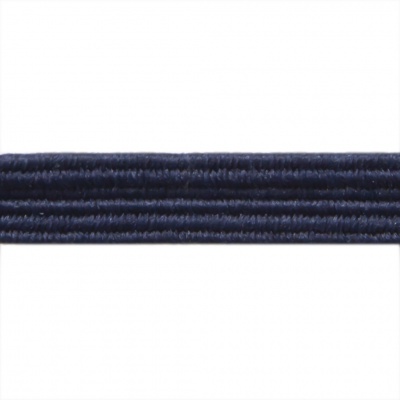 Резиновые нити с текстильным покрытием, шир. 6 мм ( упак.30 м/уп), цв.- 117-т.синий - купить в Нефтекамске. Цена: 152.05 руб.