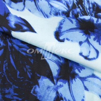 Плательная ткань "Фламенко" 19.1, 80 гр/м2, шир.150 см, принт растительный - купить в Нефтекамске. Цена 241.49 руб.