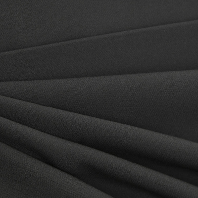 Костюмная ткань "Элис", 200 гр/м2, шир.150см, цвет чёрный - купить в Нефтекамске. Цена 306.20 руб.