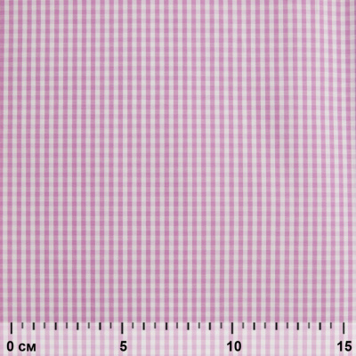 Ткань сорочечная Клетка Виши, 115 г/м2, 58% пэ,42% хл, шир.150 см, цв.1-розовый, (арт.111) - купить в Нефтекамске. Цена 306.69 руб.