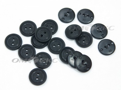 51820/18 мм (2 пр) черные пуговицы - купить в Нефтекамске. Цена: 0.82 руб.